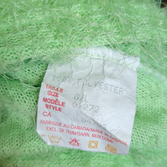 Vintage Y2K Sleeveless Cowlneck Turtleneck Top in Lime Green - Picture 5 of 6